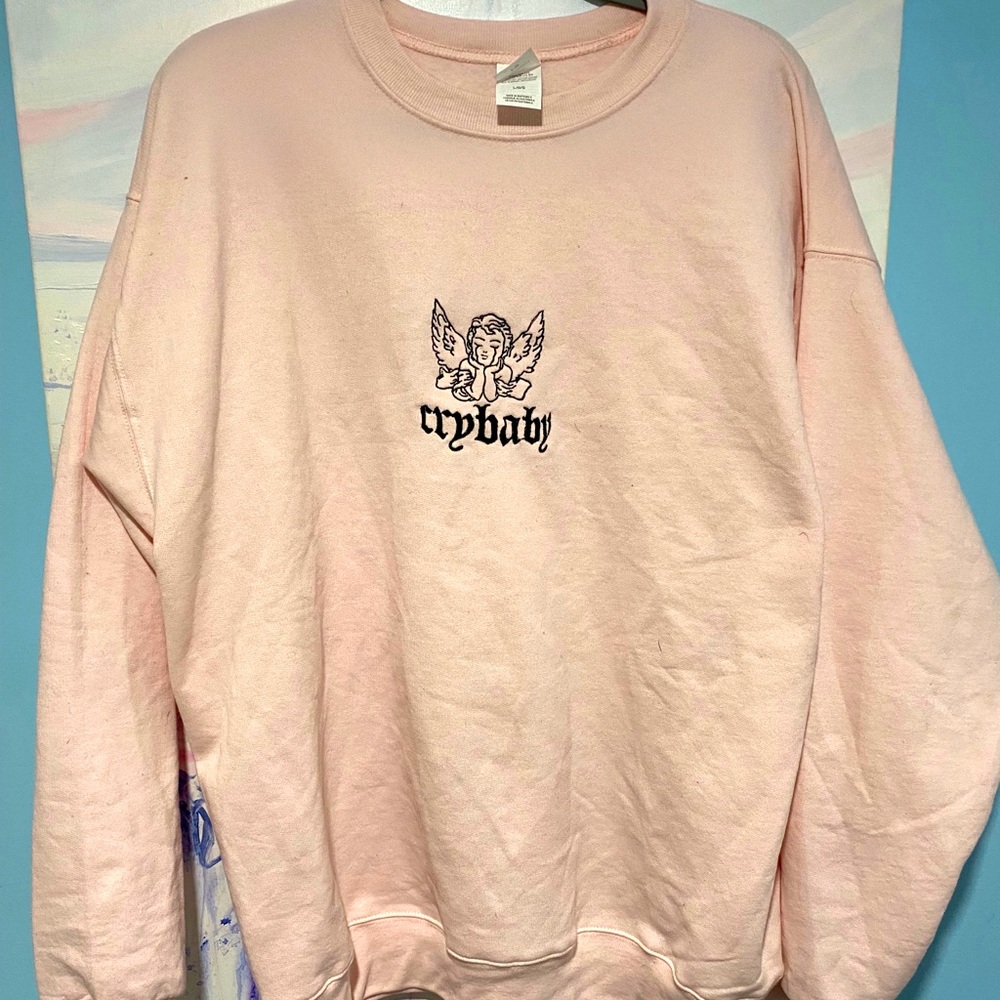 Oversize Crybaby Embroidered Sweatshirt